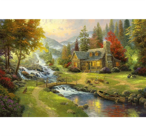 Beautiful Village House is Wooden 1000 Piece Jigsaw Puzzle Toy For Adults and Kids
