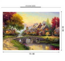 Country Village is Wooden 1000 Piece Jigsaw Puzzle Toy For Adults and Kids