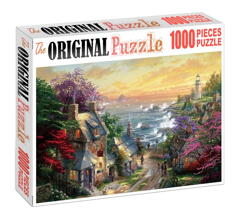 Home at Sea Shore Wooden 1000 Piece Jigsaw Puzzle Toy For Adults and Kids