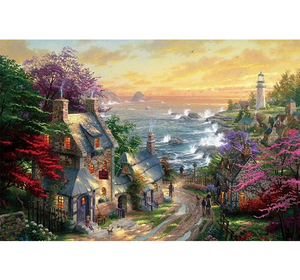 Home at Sea Shore Wooden 1000 Piece Jigsaw Puzzle Toy For Adults and Kids