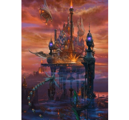 Castle of Sorceror is Wooden 1000 Piece Jigsaw Puzzle Toy For Adults and Kids