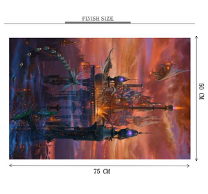 Castle of Sorceror is Wooden 1000 Piece Jigsaw Puzzle Toy For Adults and Kids