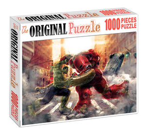 Hulk vs Iron Man Wooden 1000 Piece Jigsaw Puzzle Toy For Adults and Kids
