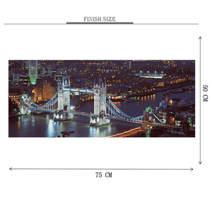 Twin Tower Bridge at Night is Wooden 1000 Piece Jigsaw Puzzle Toy For Adults and Kids