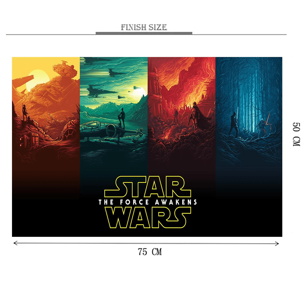 The Force Awakens is Wooden 1000 Piece Jigsaw Puzzle Toy For Adults and Kids