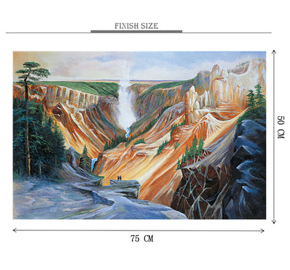 Canyon Mountain Painting is Wooden 1000 Piece Jigsaw Puzzle Toy For Adults and Kids