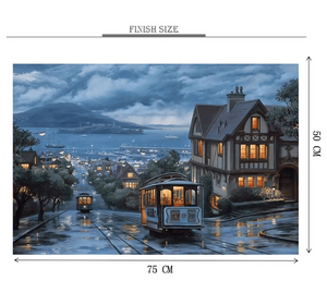 Local City Train Wooden 1000 Piece Jigsaw Puzzle Toy For Adults and Kids