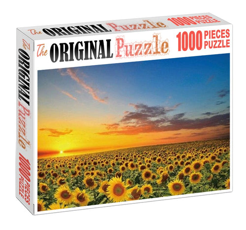 SunFlower Valley is Wooden 1000 Piece Jigsaw Puzzle Toy For Adults and Kids