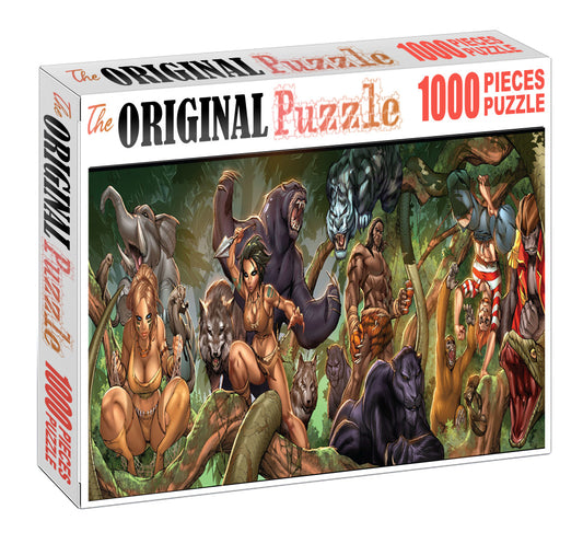 Jungle Beasts Wooden 1000 Piece Jigsaw Puzzle Toy For Adults and Kids