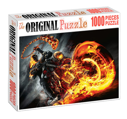 Ghost Rider Wooden 1000 Piece Jigsaw Puzzle Toy For Adults and Kids