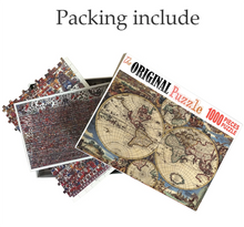 Ancient Map of the World is Wooden 1000 Piece Jigsaw Puzzle Toy For Adults and Kids