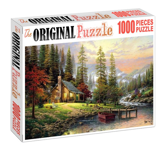 Sweat Riverside Home is Wooden 1000 Piece Jigsaw Puzzle Toy For Adults and Kids