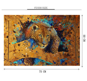 Asian Leopard Wooden 1000 Piece Jigsaw Puzzle Toy For Adults and Kids