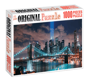 Lighting at Bridge Wooden 1000 Piece Jigsaw Puzzle Toy For Adults and Kids
