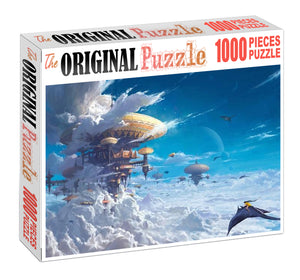 Sky City of Magic Wooden 1000 Piece Jigsaw Puzzle Toy For Adults and Kids