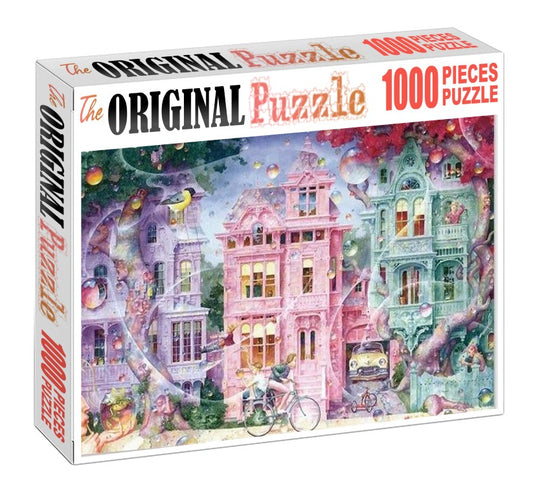 Bubble City is Wooden 1000 Piece Jigsaw Puzzle Toy For Adults and Kids