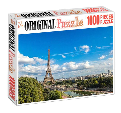 Eiffel Tower Wide View is Wooden 1000 Piece Jigsaw Puzzle Toy For Adults and Kids