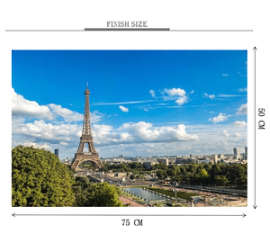 Eiffel Tower Wide View is Wooden 1000 Piece Jigsaw Puzzle Toy For Adults and Kids