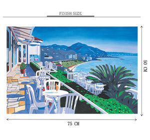 Vintage Vector Balcony is Wooden 1000 Piece Jigsaw Puzzle Toy For Adults and Kids