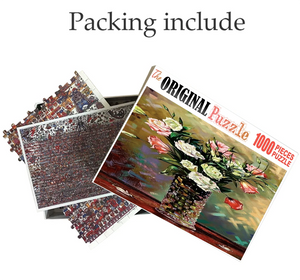 White Rose Vase is Wooden 1000 Piece Jigsaw Puzzle Toy For Adults and Kids