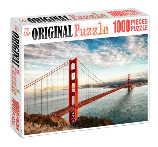 Red Bridge is Wooden 1000 Piece Jigsaw Puzzle Toy For Adults and Kids