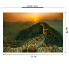 Great Wall Sunset Wooden 1000 Piece Jigsaw Puzzle Toy For Adults and Kids