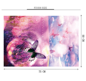 Butterfly Prism Wooden 1000 Piece Jigsaw Puzzle Toy For Adults and Kids