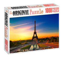 Eifel Sunset Scene Wooden 1000 Piece Jigsaw Puzzle Toy For Adults and Kids