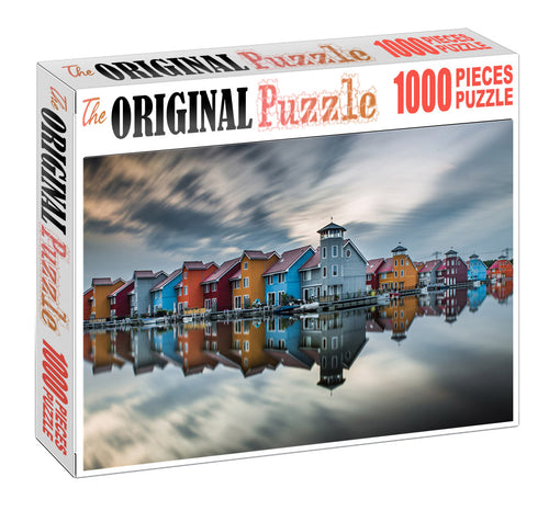 City of Colors Wooden 1000 Piece Jigsaw Puzzle Toy For Adults and Kids