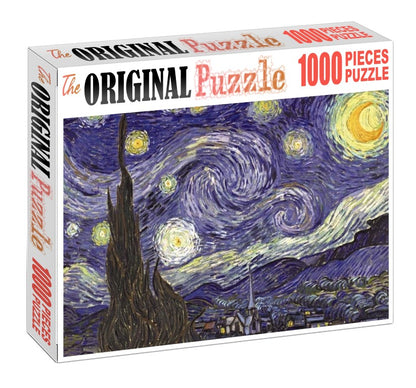 Wirling Night Painting is Wooden 1000 Piece Jigsaw Puzzle Toy For Adults and Kids