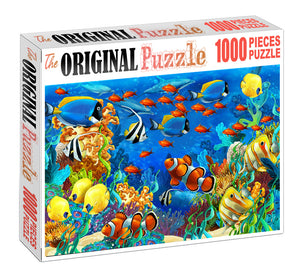 Colorfull Fishes is Wooden 1000 Piece Jigsaw Puzzle Toy For Adults and Kids