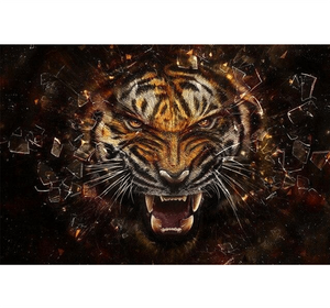 Tiger through Glass is Wooden 1000 Piece Jigsaw Puzzle Toy For Adults and Kids