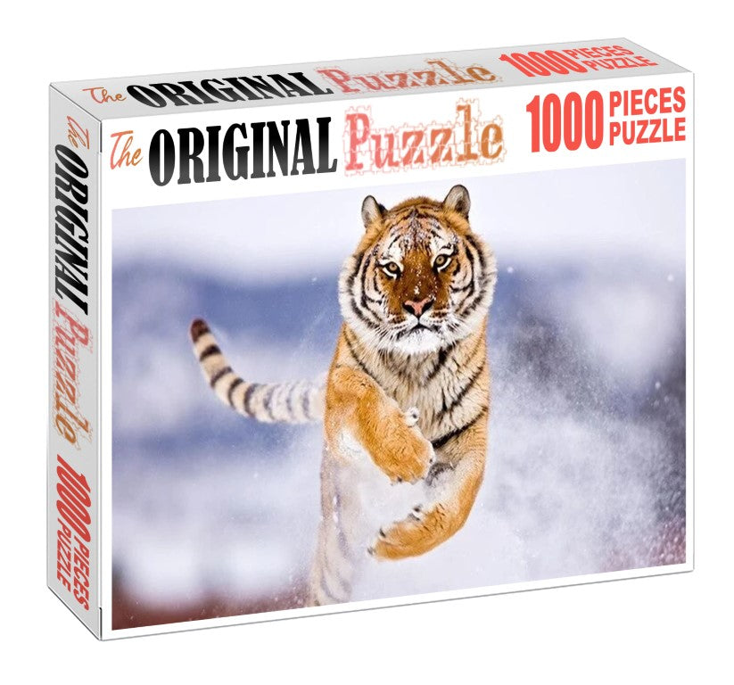 Snow Tiger is Wooden 1000 Piece Jigsaw Puzzle Toy For Adults and Kids