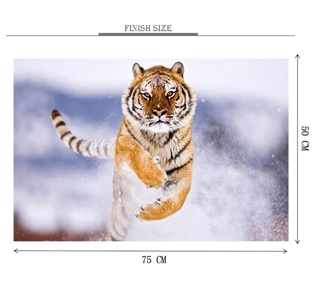 Snow Tiger is Wooden 1000 Piece Jigsaw Puzzle Toy For Adults and Kids