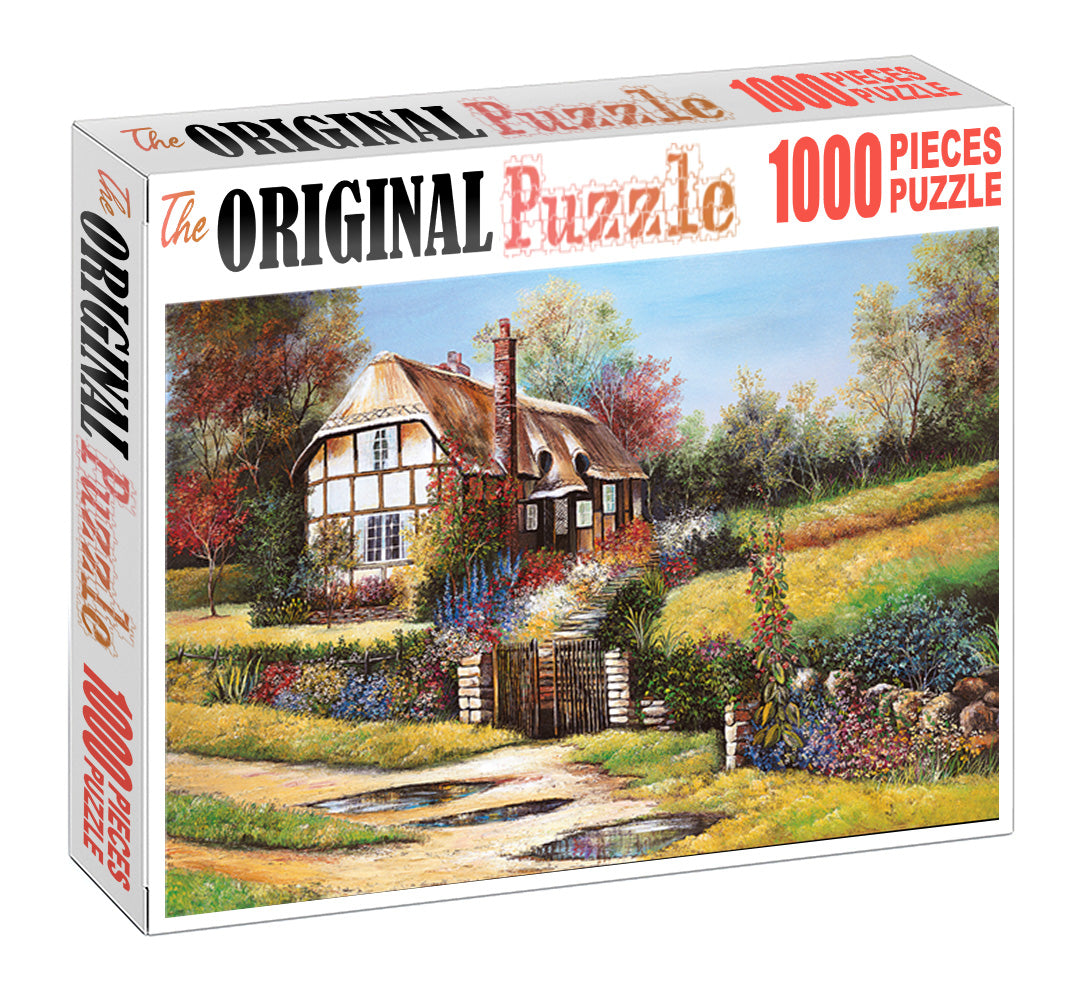 Village Hut is Wooden 1000 Piece Jigsaw Puzzle Toy For Adults and Kids