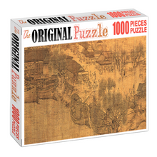 Old Painting of Chinese Village is Wooden 1000 Piece Jigsaw Puzzle Toy For Adults and Kids