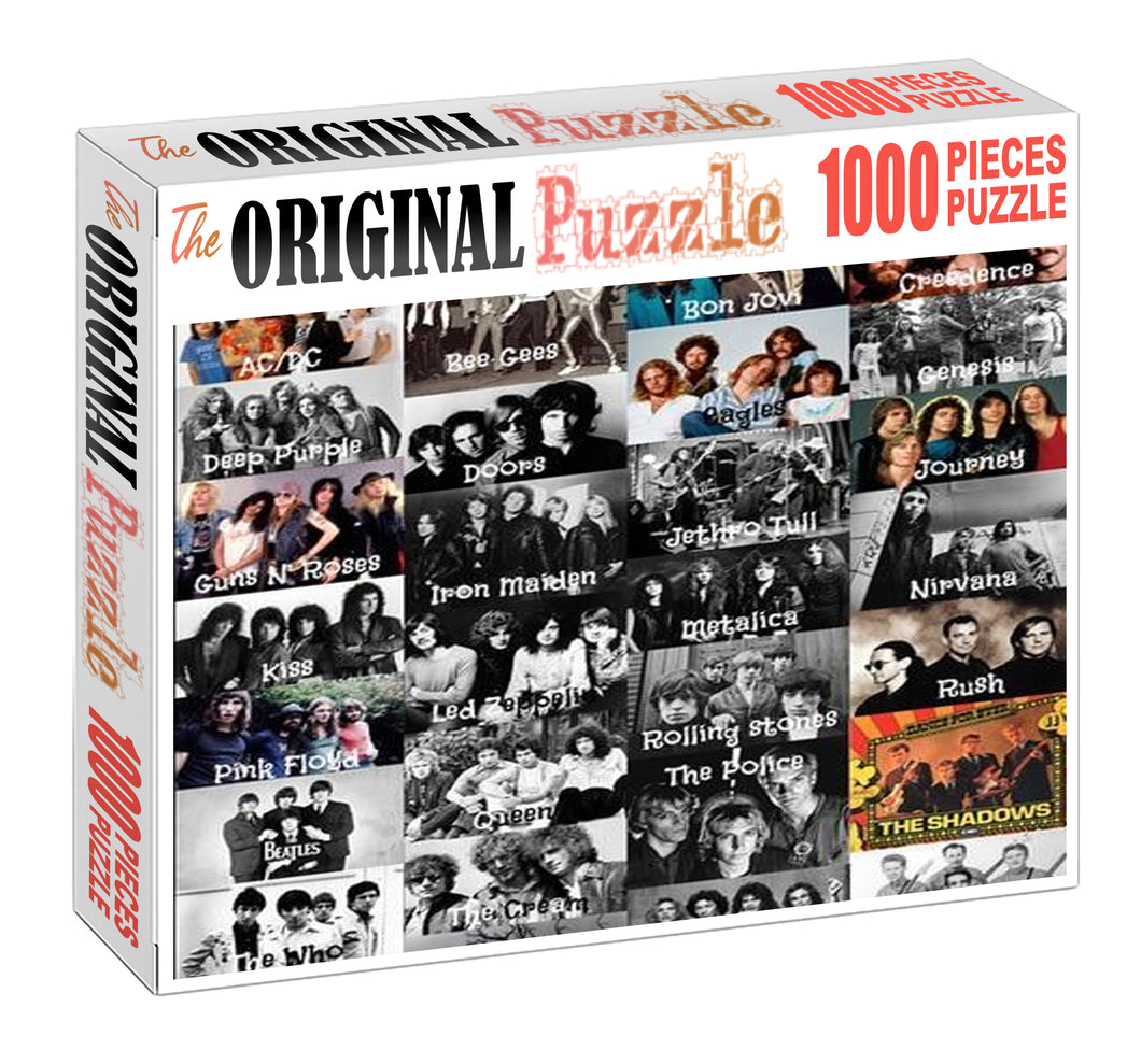 Rock Bands Wooden 1000 Piece Jigsaw Puzzle Toy For Adults and Kids