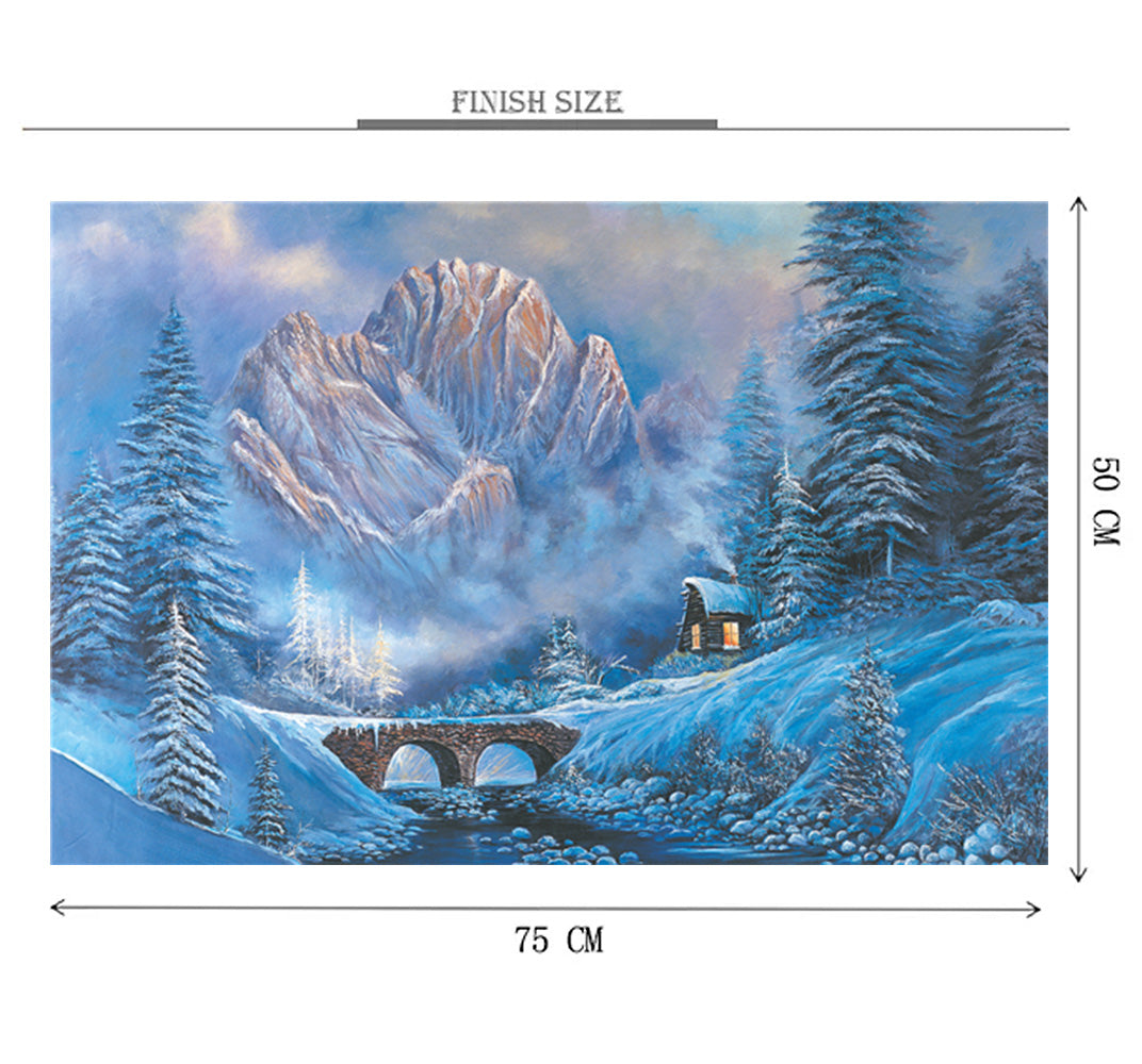 Snowy Mount Hill is Wooden 1000 Piece Jigsaw Puzzle Toy For Adults and Kids