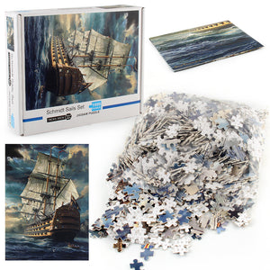 Schmidt Sail Set Wooden 1000 Piece Jigsaw Puzzle Toy For Adults and Kids