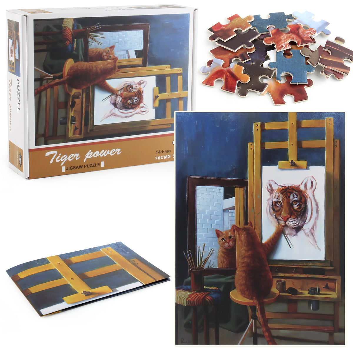 Tiger Power Wooden 1000 Piece Jigsaw Puzzle Toy For Adults and Kids