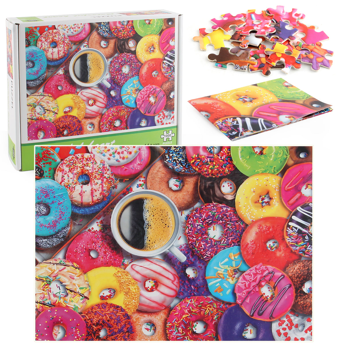 Colorful Heart Wooden 1000 Piece Jigsaw Puzzle Toy For Adults and Kids