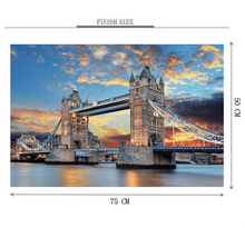 Twin Tower Bridge is Wooden 1000 Piece Jigsaw Puzzle Toy For Adults and Kids