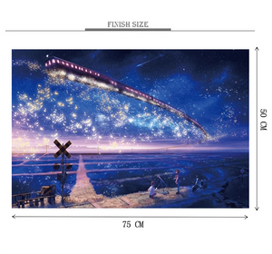 Flying Train is Wooden 1000 Piece Jigsaw Puzzle Toy For Adults and Kids