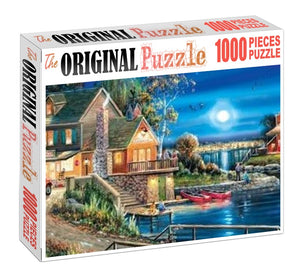 Mini House Dock is Wooden 1000 Piece Jigsaw Puzzle Toy For Adults and Kids