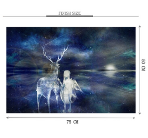 Angel Raindeer is Wooden 1000 Piece Jigsaw Puzzle Toy For Adults and Kids
