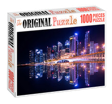 City of Lights Wooden 1000 Piece Jigsaw Puzzle Toy For Adults and Kids