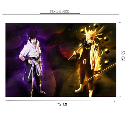 Sasuke and Naruto is Wooden 1000 Piece Jigsaw Puzzle Toy For Adults and Kids