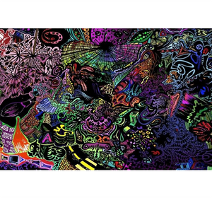 Neon Graffitti is Wooden 1000 Piece Jigsaw Puzzle Toy For Adults and Kids