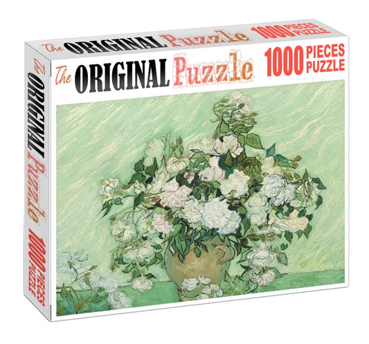 Rose Vase Painting is Wooden 1000 Piece Jigsaw Puzzle Toy For Adults and Kids