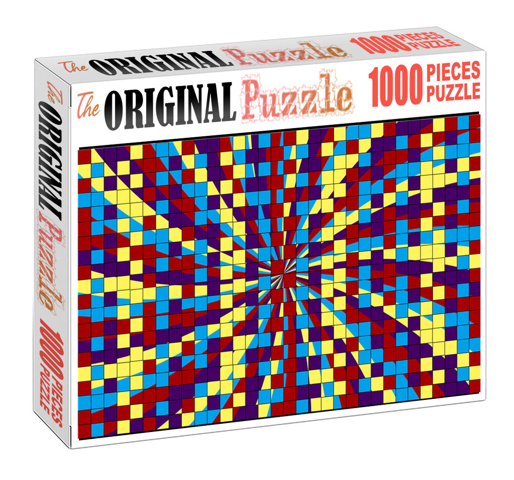 Check Color Patterns Wooden 1000 Piece Jigsaw Puzzle Toy For Adults and Kids